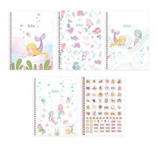 Keskin Color 323721 A4 80 Yaprak Çizgili Pp Kapak Spiralli Defter Deniz Kızı - 1