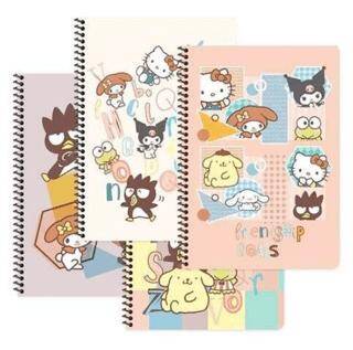 Keskin Color 380621-13 Hello Kitty and Friends A4 80 Yp Çizgili Spiralli Karton Kapak Defter - 1