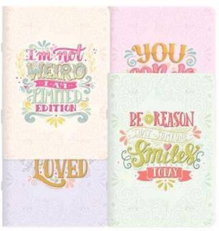 Keskin Color 381810-99 18,5x26 48 Yp Düz Tel Dikişli Kuşe Kapak Stickerli Defter-Motto - 1