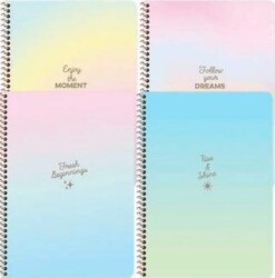 Keskin Color 386512-99 A4 80 Yaprak Kareli Karton Kapak Spiralli Peritozu Defter - Keskin Color