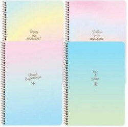 Keskin Color 386541-99 16,5x22,5 80 Yaprak Çizgili Karton Kapak Spiralli Peritozu Defter - Keskin Color