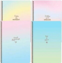 Keskin Color 386542-99 16,5x22,5 80 Yaprak Kareli Karton Kapak Spiralli Peritozu Defter - Keskin Color
