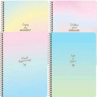 Keskin Color 386542-99 16,5x22,5 80 Yaprak Kareli Karton Kapak Spiralli Peritozu Defter - 1