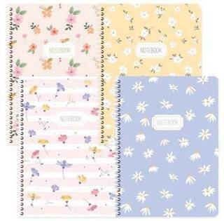 Keskin Color 386812-99 A4 80 Yaprak Kareli Karton Kapak Spiralli Blume Defter - 1