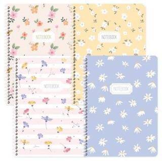 Keskin Color 386842-99 16,5x22,5 80 Yaprak Kareli Karton Kapak Spiralli Blume Defter - 1