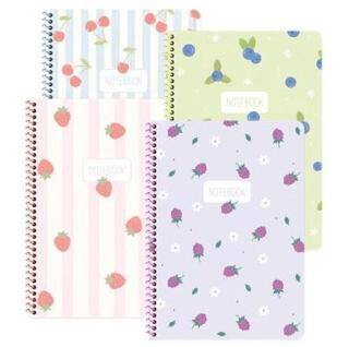 Keskin Color 387111-99 A4 80 Yaprak Çizgili Karton Kapak Spiralli Meyve Defter - 1