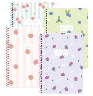 Keskin Color 387112-99 A4 80 Yaprak Kareli Karton Kapak Spiralli Meyve Defter - 1