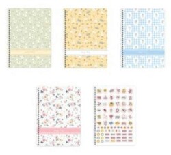 Keskin Color 387742 16,5x22,5 80 Yaprak Kareli Karton Kapak Spiralli Defter Doğa - Keskin Color