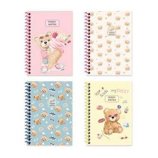 Keskin Color 388461 A6 80 Yaprak Çizgili Karton Kapak Spiralli Defter Ayıcık - 1