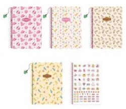 Keskin Color 388642 16,5x22,5 80 Yaprak Kareli Karton Kapak Spiralli Defter Charmlı Kovboy - Keskin Color