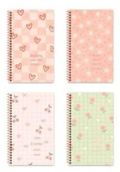 Keskin Color 410051 13x21 96 Yaprak Çizgili Spiralli Sert Kapak Defter Pastel Motto - 1