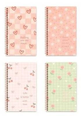 Keskin Color 410051 13x21 96 Yaprak Çizgili Spiralli Sert Kapak Defter Pastel Motto - 1