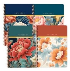 Keskin Color 418951-99 17x24 100 Yaprak Çizgili Spiralli Sert Kapak Bahçe Defter - Keskin Color