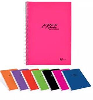 Keskin Color A4 100 Yaprak Çizgili Plastik Kapak Free Defter - 1