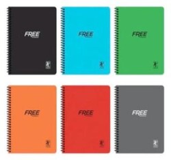 Keskin Color A4 100 Yaprak Çizgili Pp Kapak Spiralli Defter Yeni Free - Keskin Color