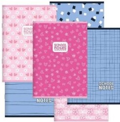 Keskin Color A4 60 Yaprak Kareli PP Kapak Dikişli Pembe-Mavi Defter - Keskin Color