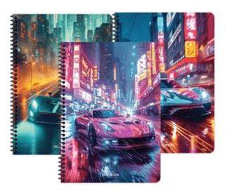 Keskin Color A4 80 Yaprak Kareli Karton Kapak Spiralli Defter Arabalar - 1