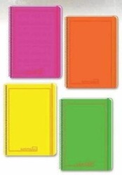 Keskin Color A4 80Yp. Çizgili PP Kapak Spiralli Las. Neon Bts Defter - Keskin Color