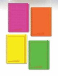 Keskin Color A4 80Yp. Kareli PP Kapak Spiralli Las. Neon Bts Defter - Keskin Color