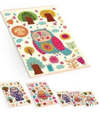 Keskin Color A5 60 Yp.Kareli PP Dikişli Baykuş Defter - 1