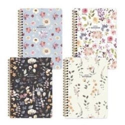 Keskin Color A5 96 Yaprak Çizgili Spiralli Sert Kapak Çiçek Defter - Keskin Color