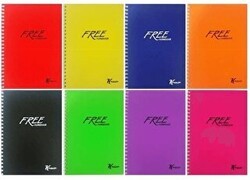 Keskin Color A5 Çizgili Defter Free Spiralli Plastik Kapak 80 Yaprak - 1