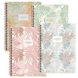 Keskin Color A6 50 Yaprak Çizgili Karton Kapak Spiralli La Plume Leaves Defter - Keskin Color