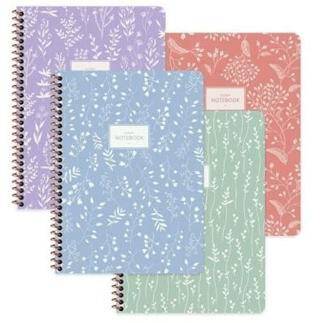 Keskin Color A6 80 Yaprak Çizim Karton Kapak Spiralli Pastel Flora Defter - 1