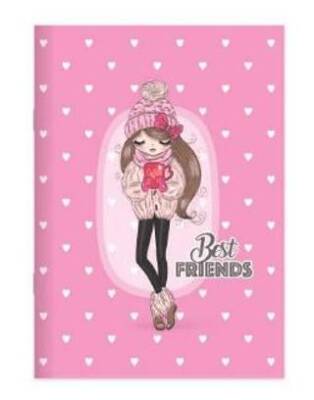 Keskin Color Best Friends Defter Kareli Karton Kapak Spiralli 80 Yaprak 16.5x22.5 Cm - 1