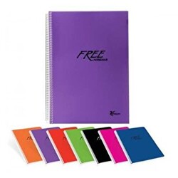Keskin Color Free Defter Çizgili PP Kapak Spiralli A4 240 Yaprak - 1