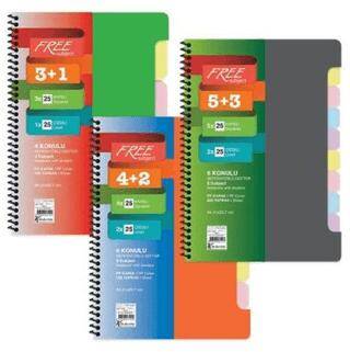 Keskin Color Free Subject Defter Seperatörlü A4 5+3 200 Yaprak - 1