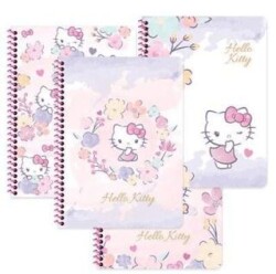 Keskin Color Hello Kitty 16,5x22,5 80 Yaprak Kareli Spiralli Karton Kapak Defter - Keskin Color