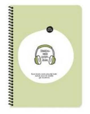Keskin Color Hisli Şeyler 16,5x22,5 80 Yaprak Çizgili Stickerli Defter - Dinlenmek İstiyorum - 1
