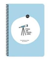 Keskin Color Hisli Şeyler 16,5x22,5 80 Yaprak Çizgili Stickerli Defter - Gözüm Yükseklerde - Keskin Color