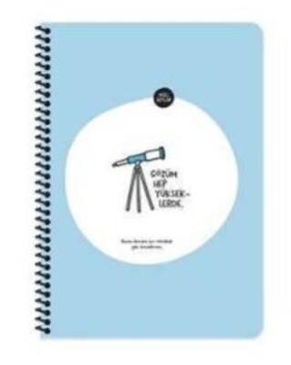 Keskin Color Hisli Şeyler 16,5x22,5 80 Yaprak Çizgili Stickerli Defter - Gözüm Yükseklerde - 1