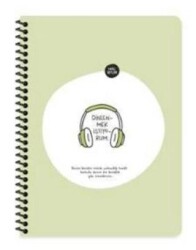 Keskin Color Hisli Şeyler 16,5x22,5 80 Yaprak Kareli Stickerli Defter - Dinlenmek İstiyorum - Keskin Color