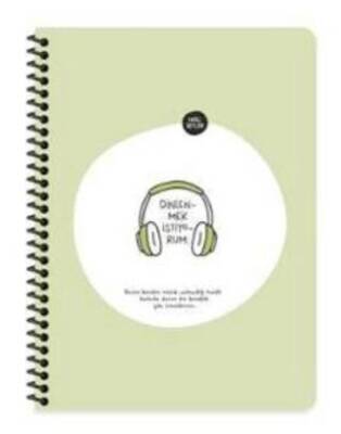 Keskin Color Hisli Şeyler 16,5x22,5 80 Yaprak Kareli Stickerli Defter - Dinlenmek İstiyorum - 1