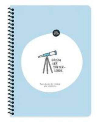 Keskin Color Hisli Şeyler 16,5x22,5 80 Yaprak Kareli Stickerli Defter - Gözüm Yükseklerde - 1