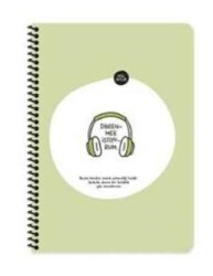 Keskin Color Hisli Şeyler A4 80Yaprak Çizgili Spiralli Stickerli Defter - Dinlenmek İstiyorum - Keskin Color