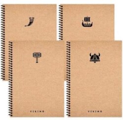 Keskin Color La Plume Viking Defter Çizgili Spiralli Sert Kapak 100 Yaprak 17x24 Cm - Keskin Color