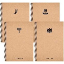 Keskin Color La Plume Viking Defter Kareli Spiralli Sert Kapak 100 Yaprak 17x24 Cm - Keskin Color