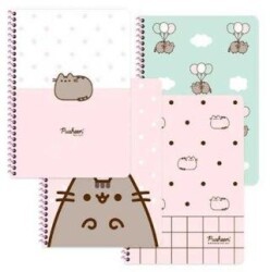 Keskin Color Pusheen 16,5x22,5 80 Yaprak Çizgili Spiralli Karton Kapak Defter - 1