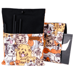 Kitap Kılıfı Çıtçıtlı Kese Su Geçirmez - Portre Köpekler - Bcoverart