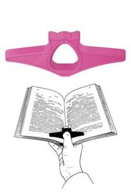 Kitap Okuma Yüzüğü Kedi Modelli - Pembe - 1