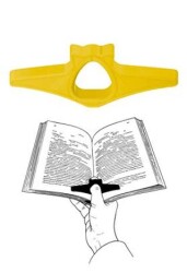Kitap Okuma Yüzüğü Kedi Modelli - Sarı - Bcoverart