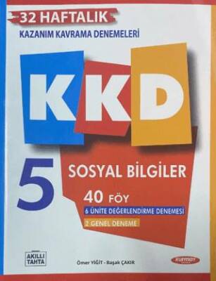Kurmay Yayınları KKD 5. Sınıf Sosyal Bilgiler Haftalık Kazanım Kavrama Denemeleri - 1