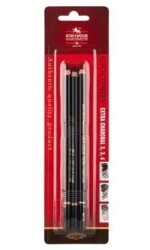 Kohinoor Black Charcoal Pencils 8811 3Pcs - Myc