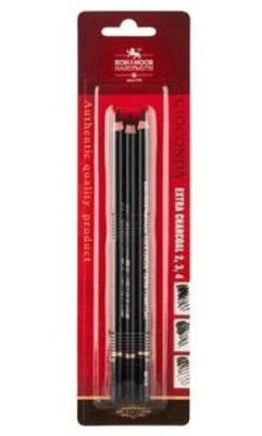 Kohinoor Black Charcoal Pencils 8811 3Pcs - 1