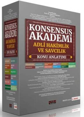 KONSENSUS Akademi Adli Hakim ve Savcılık Sınavı Konu Anlatımı - 1
