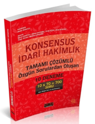 KONSENSUS İdari Hakimlik 10 Deneme - Savaş Yayınevi